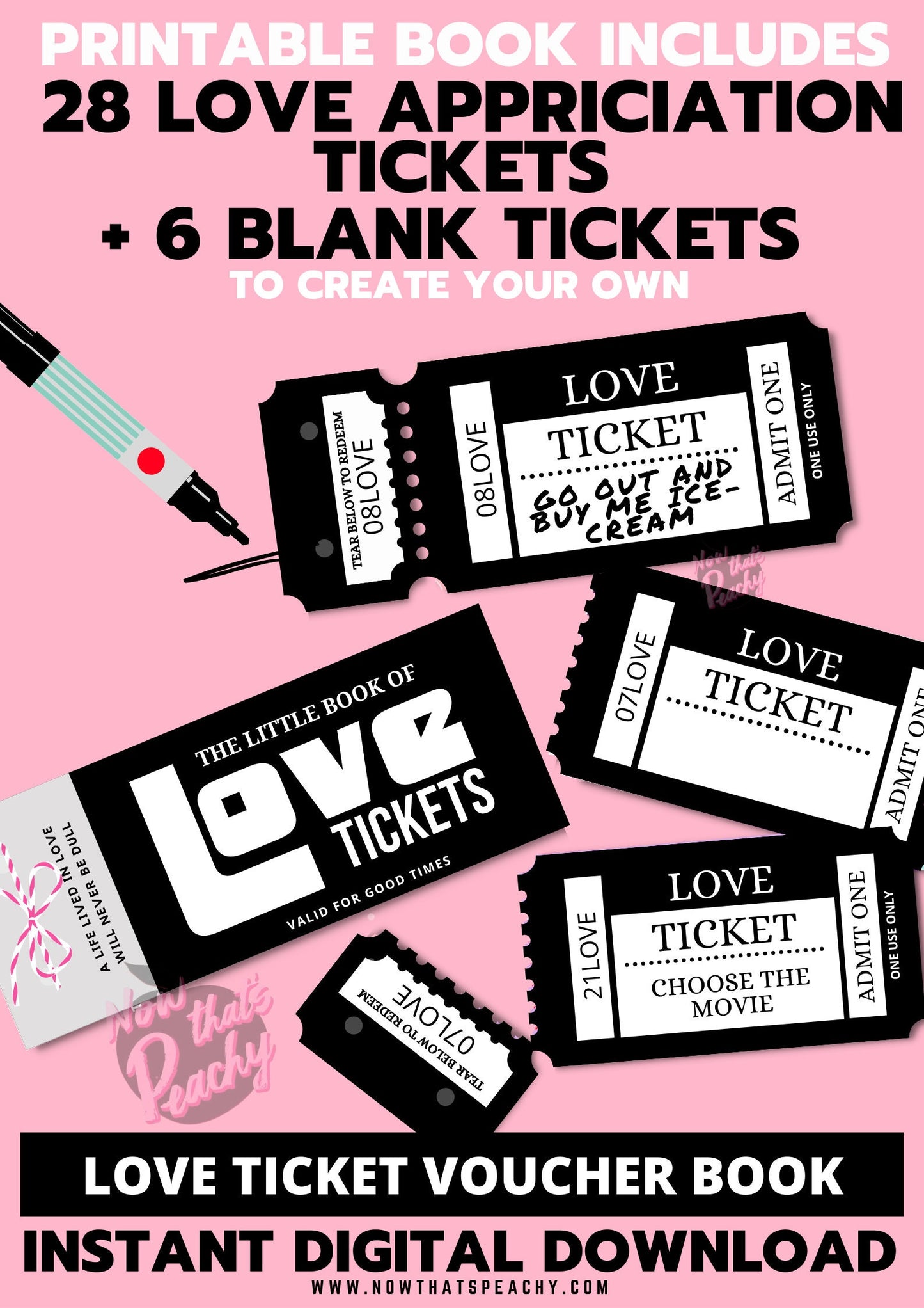 Shop for LOVE Couple ideas Ticket Voucher Coupon book printable DIY Template date night weekend treat appreciation print off valentines anniversary wife husband digital download fun cute idea present Birthday print off retro vintage theme night out boyfriend girlfriend gay lgbtqia partner mrs mr miss lady girl man male female adult explore anti vday  product shop easy cheap affordable personalized custom wedding bride to be gifts inspiration