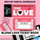 Shop for TRUE LOVE Couples ideas Ticket Voucher Coupon book printable DIY Template print off valentines anniversary wife husband digital download fun cute idea present Birthday print off retro vintage theme night out boyfriend girlfriend gay lgbtqia partner mrs mr miss lady girl man male female adult explore anti vday product shop easy cheap affordable personalized custom wedding bride to be gifts inspiration