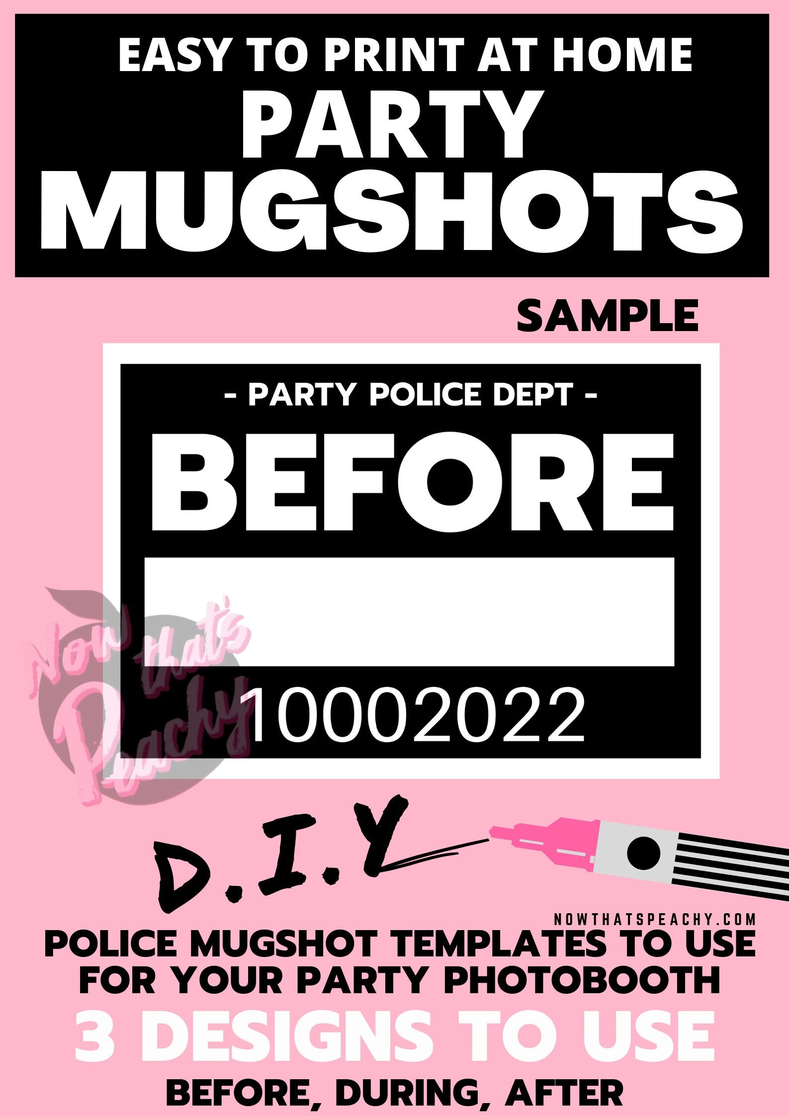 MUGSHOT Before During After Photo booth PRINTABLES police crime lineup – Now That's Peachy mugshot-before-during-after-photo-booth-printables-police-crime-lineup-now-that-s-peachy