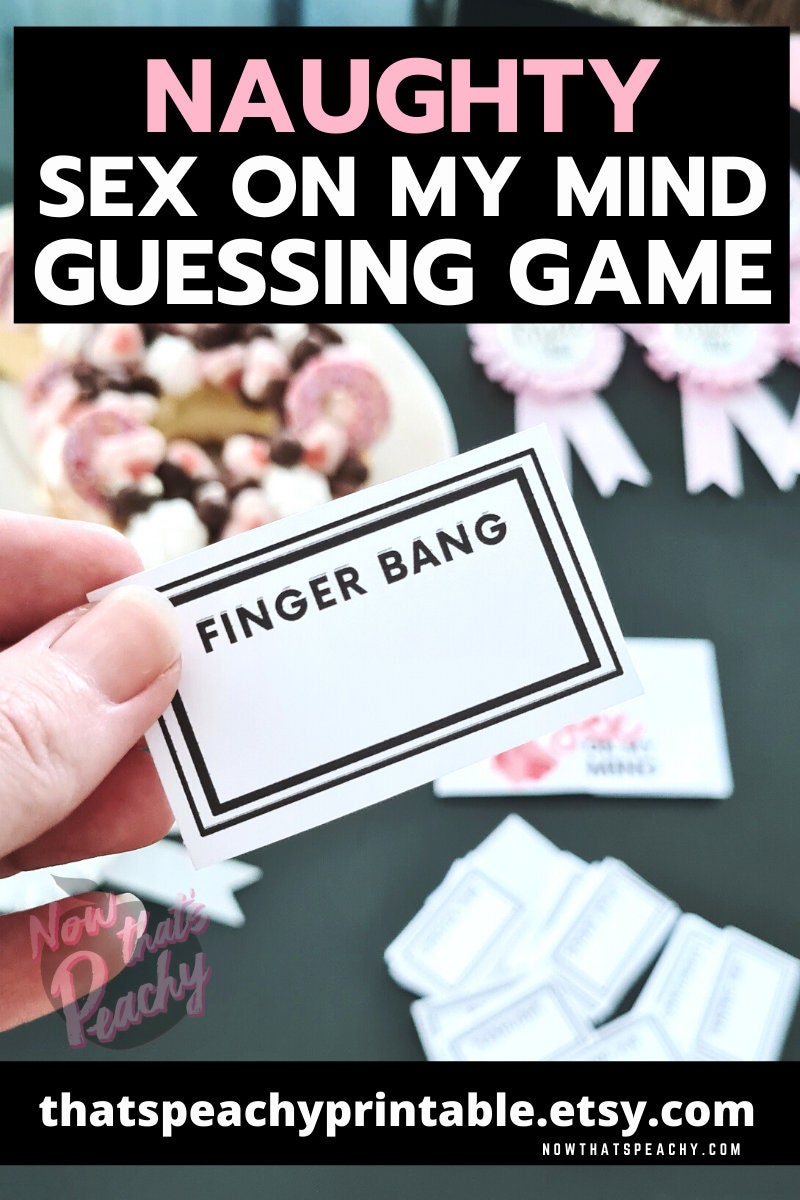 SEX on my MIND Guessing card GAME headband Printable Birthday humor Ba