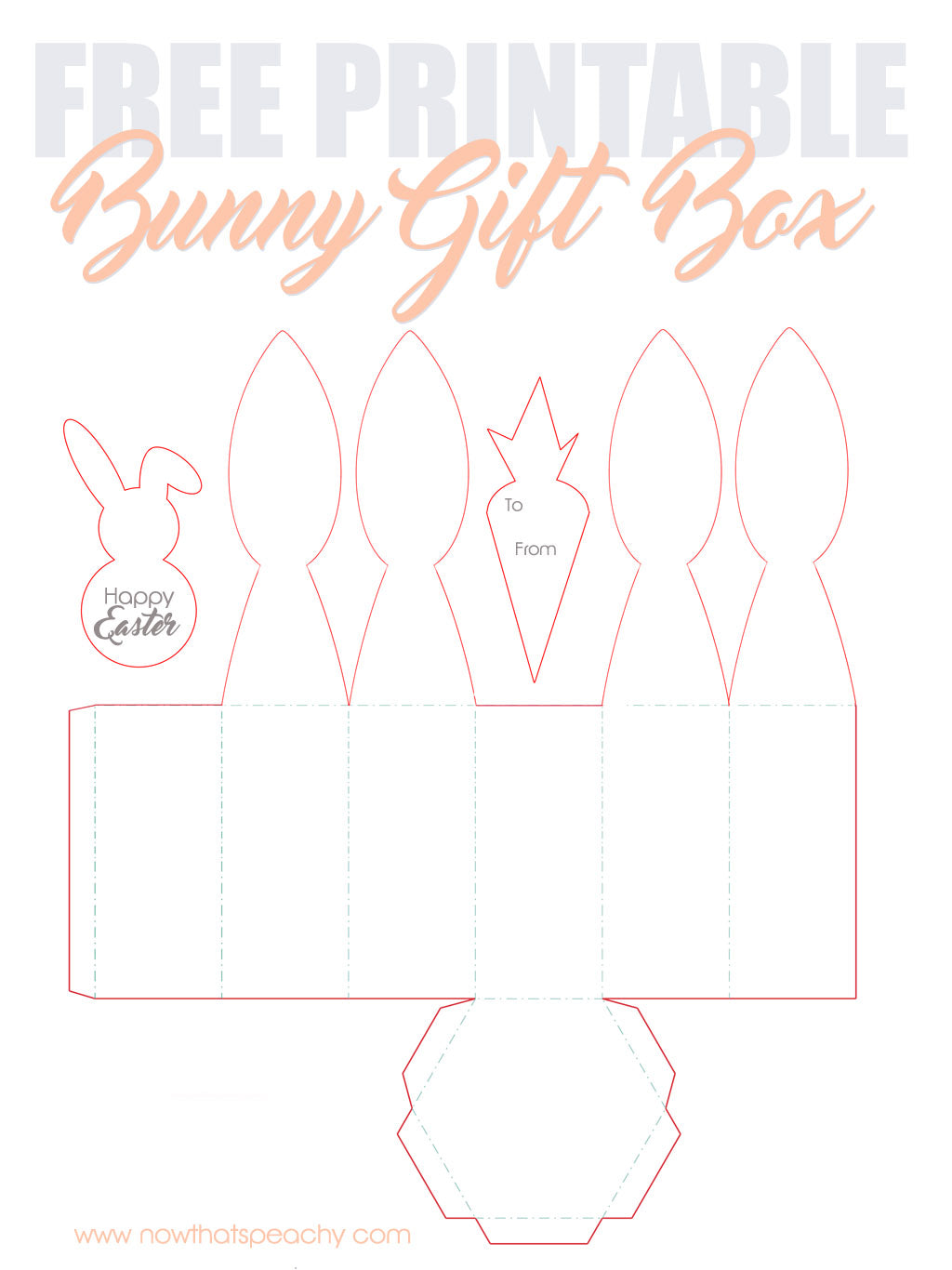 Bunny Ears Favour Box | FREE EASTER Printable