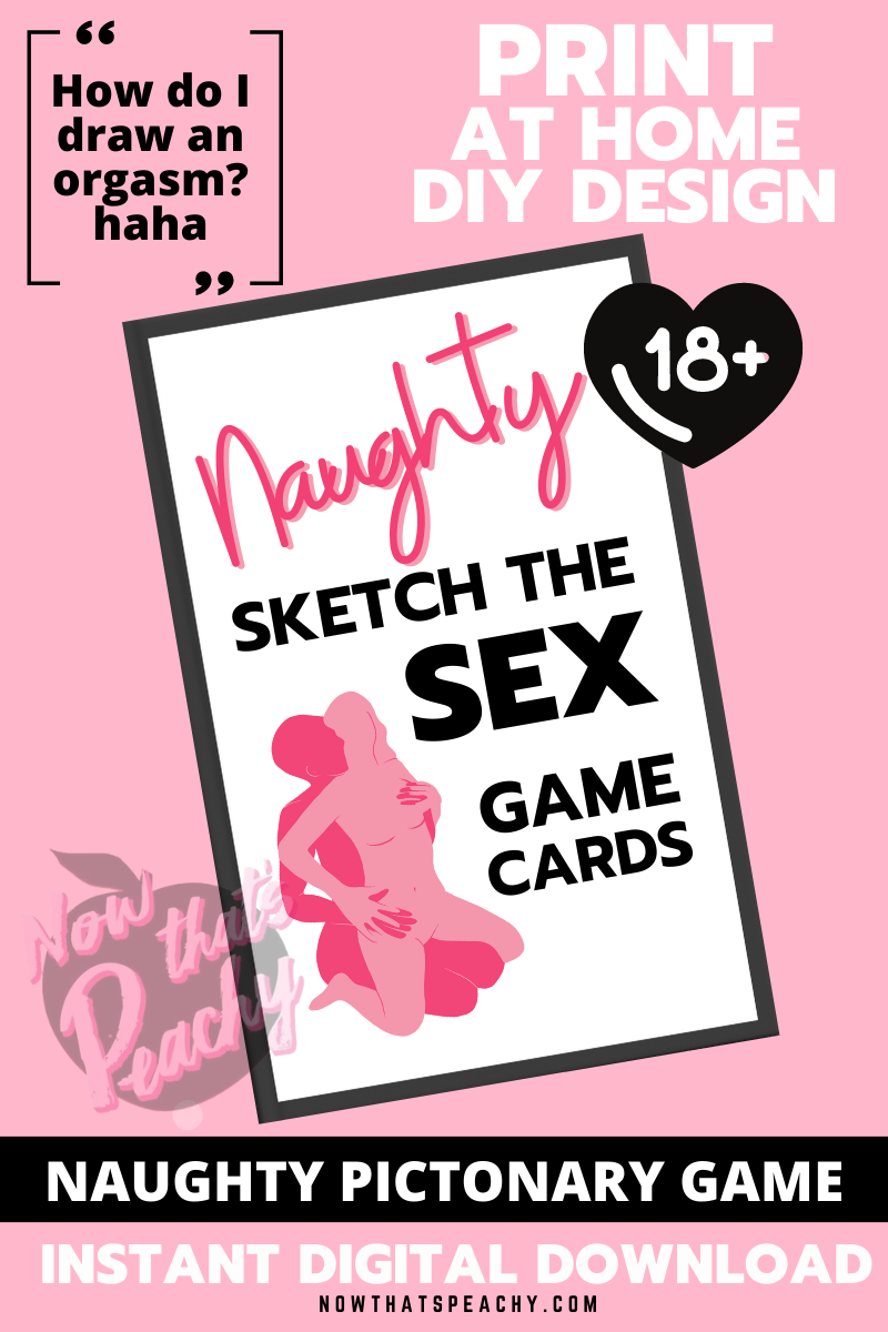 Naughty Sketch The SEX Card Guessing Game Printable Instant Download 18+ Bachelorette Hen Party Bridal Shower funny sexy dirty x-rated adult