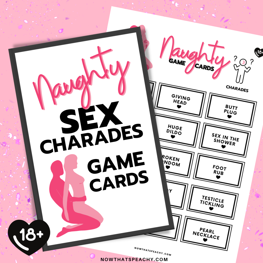 Naughty rude SEX CHARADES Card Game Printable Instant Download 18+ Bachelorette Hen Party Bridal Shower funny sexy dirty x-rated adult humor