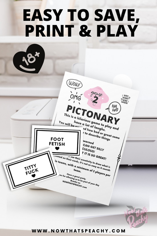 18+ CHARADES &amp; PICTIONARY Game, Ladies Night Printable Instant Downloa ...